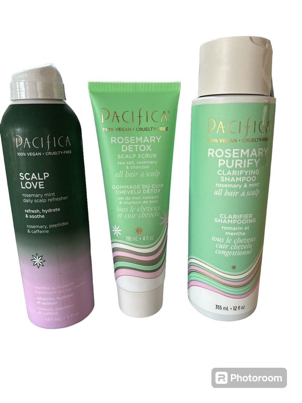 Pacifica Scalp Love Shampoo Treatment Scalp Scrub Refresher Rosemary Mint